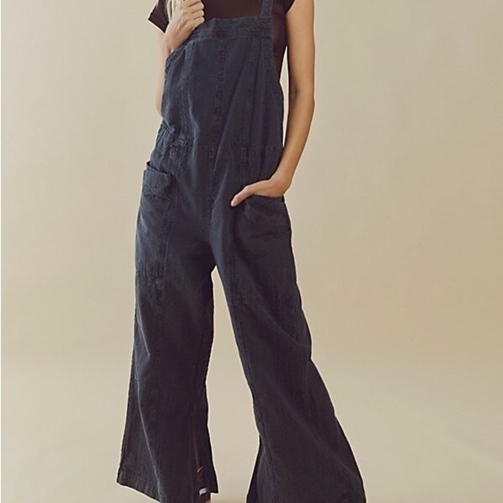 Free people savannah overalls in grey